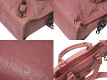 Load image into Gallery viewer, BALENCIAGA バレンシアガ ハンドバッグ Classic Mini City Bag クラシック ミニ シティ ピンク レザー 300295 美品 中古 4c075214