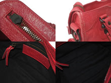 Load image into Gallery viewer, BALENCIAGA バレンシアガ ハンドバッグ Mini City Bag クラシック ミニ シティ ピンクレッド 300295 レザー 美品 中古 4c075229