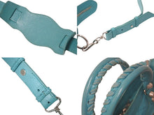 Load image into Gallery viewer, BALENCIAGA バレンシアガ ハンドバッグ Giant Mini City ジャイアントミニシティ ブルー レザー 309544 美品 中古 4c075231