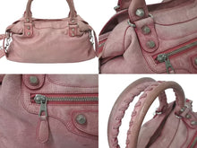Load image into Gallery viewer, BALENCIAGA バレンシアガ ハンドバッグ 240578 ザ ジャイアント タウン ピンク レザー 良品 中古 4c075232