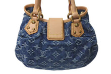 Load image into Gallery viewer, 新品同様 LOUIS VUITTON ルイヴィトン モノグラムデニム ミニプリーティ PM ハンドバッグ M95020 レザー ブルー 中古 4c075247