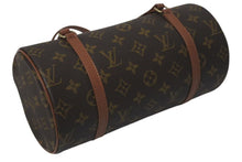 Load image into Gallery viewer, 極美品 LOUIS VUITTON ルイヴィトン パピヨンPM 26 筒形 ハンドバック ブラウン モノグラム M51386 中古 4c075290