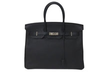 Load image into Gallery viewer, 極美品 HERMES エルメス BIRKIN バーキン35 ハンドバッグ トゴ ブラック シルバー金具 X刻印 2016年製 中古 4c075292