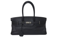 Load image into Gallery viewer, HERMES エルメス ショルダーバーキン トリヨンクレマンス ◻︎I刻 ゴルチェ期 ブラック シルバー金具 美品 中古 4c075293