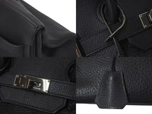 Load image into Gallery viewer, HERMES エルメス ショルダーバーキン トリヨンクレマンス ◻︎I刻 ゴルチェ期 ブラック シルバー金具 美品 中古 4c075293