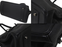 Load image into Gallery viewer, HERMES エルメス ショルダーバーキン トリヨンクレマンス ◻︎I刻 ゴルチェ期 ブラック シルバー金具 美品 中古 4c075293
