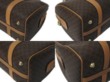 Load image into Gallery viewer, CELINE セリーヌ マカダム柄 ハンドバッグ ベージュ ブラウン PVC レザー ミニボストン ロゴ 鞄 ゴールド金具 美品 中古 4c075304