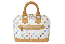 Load image into Gallery viewer, LOUIS VUITTON ルイヴィトン モノグラムマルチ アルマ ハンドバッグ M92647 村上隆 ホワイト ゴールド金具 美品 中古 4c075374