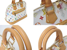Load image into Gallery viewer, LOUIS VUITTON ルイヴィトン モノグラムマルチ アルマ ハンドバッグ M92647 村上隆 ホワイト ゴールド金具 美品 中古 4c075374