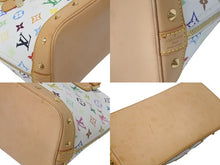 Load image into Gallery viewer, LOUIS VUITTON ルイヴィトン モノグラムマルチ アルマ ハンドバッグ M92647 村上隆 ホワイト ゴールド金具 美品 中古 4c075374