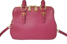 Load image into Gallery viewer, 極美品 MIUMIU ミュウミュウ Mandras マンドラス 2WAYS ハンドバッグ ピンク レザー RL0058 ゴールド金具 中古 4c075377