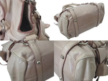 Load image into Gallery viewer, MIUMIU ミュウミュウ Side Ribbon Bag サイドリボンハンドバッグ ベージュ レザー RT0438 シルバー金具 美品 中古 4c075389