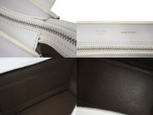 Load image into Gallery viewer, CELINE セリーヌ トラペーズ ハンドバッグ 169543 ブラック ホワイト カーキグリーン カーフスキン シルバー金具 美品 中古 4c075391