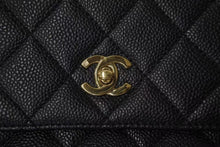 Load image into Gallery viewer, 極美品 CHANEL シャネル ハンドバッグ 7番台 キャビアスキン ココマーク キルティング ブラック ゴールド金具 中古 4c075395