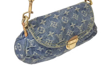 Load image into Gallery viewer, LOUIS VUITTON ルイヴィトン ミニプリーティ ハンドバッグ M95050 モノグラムデニム レザー ブルー 美品 中古 4c075399