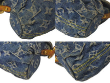 Load image into Gallery viewer, LOUIS VUITTON ルイヴィトン ミニプリーティ ハンドバッグ M95050 モノグラムデニム レザー ブルー 美品 中古 4c075399