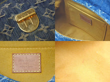 Load image into Gallery viewer, LOUIS VUITTON ルイヴィトン ミニプリーティ ハンドバッグ M95050 モノグラムデニム レザー ブルー 美品 中古 4c075399