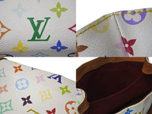 Load image into Gallery viewer, LOUIS VUITTON ルイヴィトン オードラ ブロン ハンドバッグ PVC ヌメ革 M40047 ゴールド金具 ホワイト マルチカラー 美品 中古 4c075440