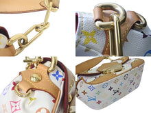 Load image into Gallery viewer, LOUIS VUITTON ルイヴィトン マリリンPM ハンドバッグ M40127 モノグラム マルチカラー ホワイト ゴールド金具 村上隆 美品 中古 4c075441