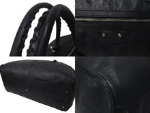 Load image into Gallery viewer, BALENCIAGA バレンシアガ Classic Weekender クラシックウィークエンダー 2WAY バック ブラック ラムスキン 433614 美品 中古 4c075458