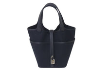 Load image into Gallery viewer, 極美品 HERMES エルメス ピコタンロック ブラック カーゴ PM ハンドバッグ トワル×スイフト 中古 B刻印 4c075557