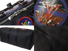 Load image into Gallery viewer, LOUIS VUITTON ルイヴィトン アルプス キーポル バンドリエール45 ボストンバッグ ダミエグラフィット N40043 ブラック PVC レザー シルバー金具 中古 4c075564