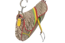 Load image into Gallery viewer, 極美品 Christian Dior クリスチャンディオール サドルバッグ ハンドバッグ ラスタカラー シルバー 04年 中古 4c075569