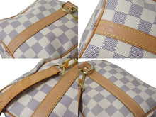 Load image into Gallery viewer, LOUIS VUITTON ルイヴィトン ダミエ アズール スピーディバンドリエール25 N41374 ホワイト ハンドバッグ ショルダー ロゴ ゴールド金具 美品 中古 4c075620