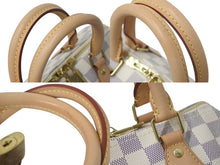 Load image into Gallery viewer, LOUIS VUITTON ルイヴィトン ダミエ アズール スピーディバンドリエール25 N41374 ホワイト ハンドバッグ ショルダー ロゴ ゴールド金具 美品 中古 4c075620