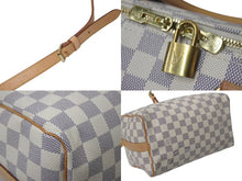 Load image into Gallery viewer, LOUIS VUITTON ルイヴィトン ダミエ アズール スピーディバンドリエール25 N41374 ホワイト ハンドバッグ ショルダー ロゴ ゴールド金具 美品 中古 4c075620