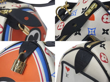 Load image into Gallery viewer, 極美品 LOUIS VUITTON ルイヴィトン 20AW モノグラム ゲームオン スピーディ バンドリエール 25 ハンドバッグ M57466 ホワイト マルチカラー ショルダー 中古 4c075621