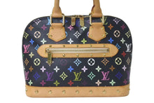Load image into Gallery viewer, LOUIS VUITTON ルイヴィトン アルマ ハンドバッグ M92646 モノグラム マルチカラー ブラック 村上隆 美品 中古 4c075623