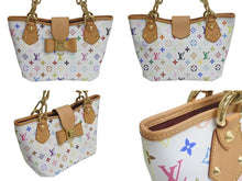 Load image into Gallery viewer, 極美品 LOUIS VUITTON ルイヴィトン 村上隆 ハンドバッグ アニー M40307 モノグラムマルチ ホワイト ゴールド金具 中古 4c075623