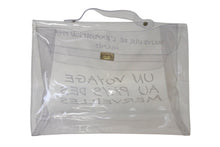 Load image into Gallery viewer, HERMES エルメス ビニール ケリー ハンドバッグ 不思議の国、エルメスへの旅 スケルトン クリア ゴールド金具 美品 中古 4c075627