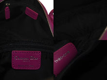 Load image into Gallery viewer, 極美品 ChristianDior クリスチャンディオール トロッター ハンドバッグ レザー ジャガード パープル ピンク シルバー金具 中古 4c075644