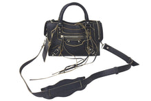 Load image into Gallery viewer, BALENCIAGA バレンシアガ ネオクラシック ミニシティ ハンドバッグ 300295 ブラック レザー シルバー金具 美品 中古 4c075647
