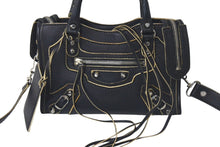 Load image into Gallery viewer, BALENCIAGA バレンシアガ ネオクラシック ミニシティ ハンドバッグ 300295 ブラック レザー シルバー金具 美品 中古 4c075647