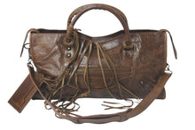 Load image into Gallery viewer, BALENCIAGA バレンシアガ ザシティ ミディアム 2way ショルダーバッグ ハンドバッグ ブラウン アンティークゴールド 美品 中古 4c075654
