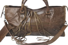 Load image into Gallery viewer, BALENCIAGA バレンシアガ ザシティ ミディアム 2way ショルダーバッグ ハンドバッグ ブラウン アンティークゴールド 美品 中古 4c075654