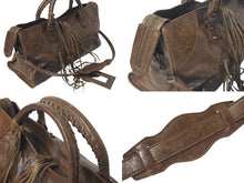 Load image into Gallery viewer, BALENCIAGA バレンシアガ ザシティ ミディアム 2way ショルダーバッグ ハンドバッグ ブラウン アンティークゴールド 美品 中古 4c075654