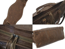 Load image into Gallery viewer, BALENCIAGA バレンシアガ ザシティ ミディアム 2way ショルダーバッグ ハンドバッグ ブラウン アンティークゴールド 美品 中古 4c075654