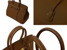 Load image into Gallery viewer, 新品同様 HERMES エルメス ハンドバッグ バーキン35 トゴ ゴールド ゴールド金具 X刻印 中古 4c075673 正規品