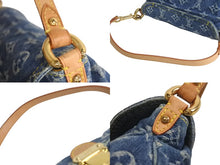 Load image into Gallery viewer, 極美品 LOUIS VUITTON ルイヴィトン ミニプリーティ ハンドバッグ M95050 モノグラムデニム レザー ブルー 中古 4c075703