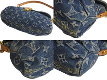 Load image into Gallery viewer, 極美品 LOUIS VUITTON ルイヴィトン ミニプリーティ ハンドバッグ M95050 モノグラムデニム レザー ブルー 中古 4c075703