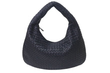 Load image into Gallery viewer, 新品同様 BOTTEGA VENETA ボッテガヴェネタ イントレチャート ホーボー ハンドバッグ レザー ブラック 中古 4c075706