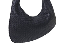 Load image into Gallery viewer, 新品同様 BOTTEGA VENETA ボッテガヴェネタ イントレチャート ホーボー ハンドバッグ レザー ブラック 中古 4c075706