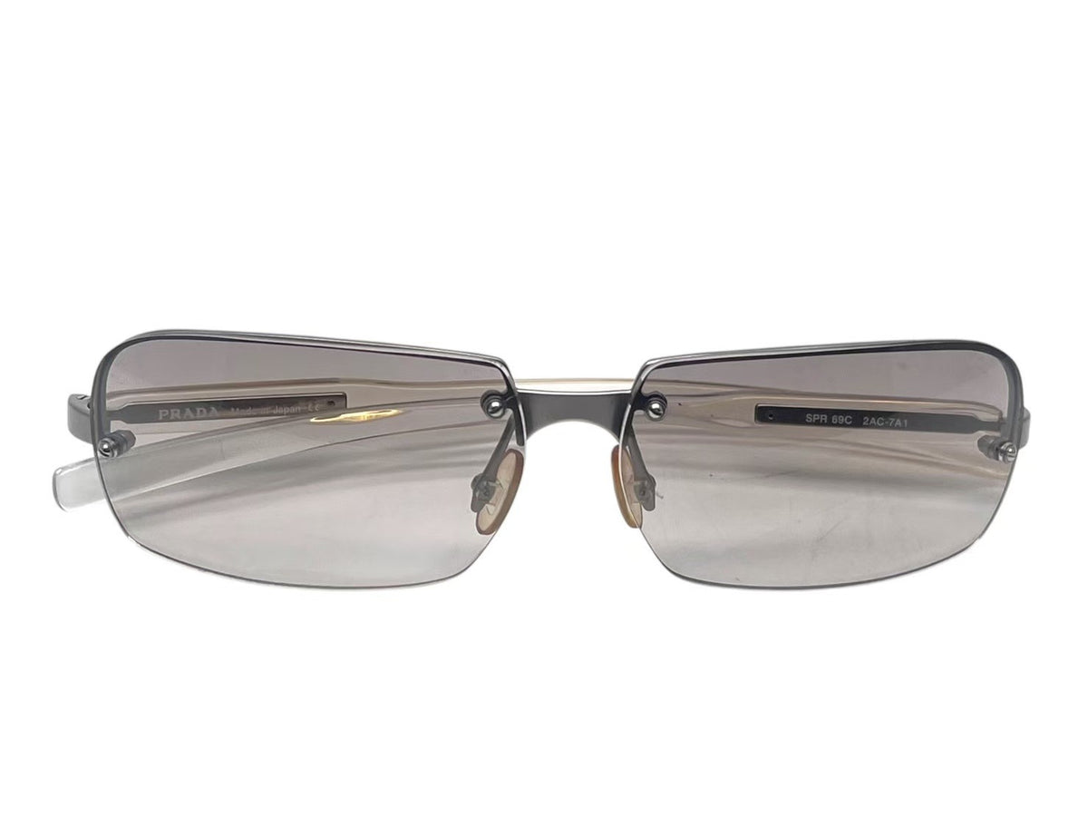 PRADA プラダ サングラス ハーフリム SPR 69C 2AC-7A1 メタル
