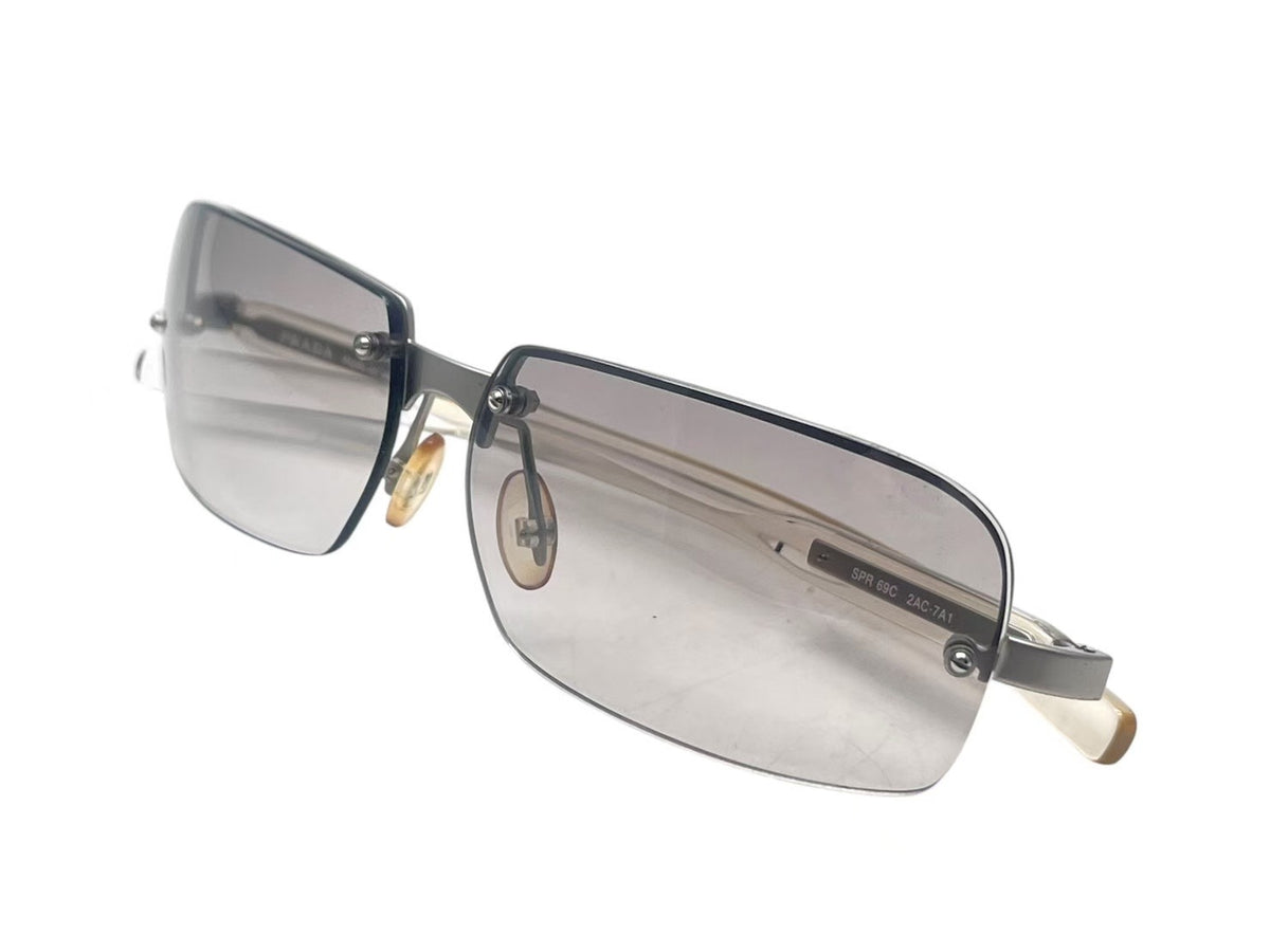 PRADA プラダ サングラス ハーフリム SPR 69C 2AC-7A1 メタル
