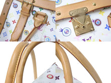 Load image into Gallery viewer, LOUIS VUITTON × 村上隆 ルイヴィトン ボストンバッグ サックジギャンティック M92057 ブロン マルチ ゴールド金具 美品 中古 4c075855