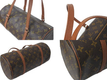 Load image into Gallery viewer, LOUIS VUITTON ルイヴィトン ハンドバック パピヨン30 GM 筒型 モノグラム M51365 ゴールド金具 ブラウン ポーチ付き 美品 中古 4c075872